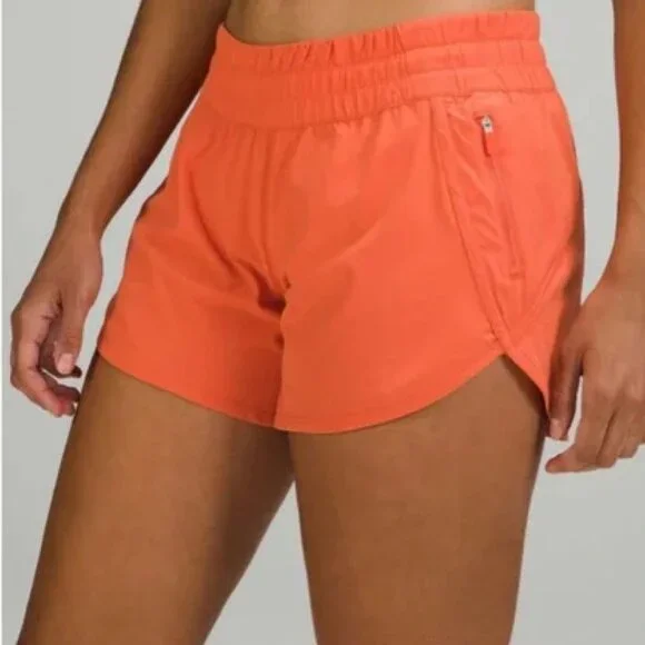Lululemon Tracker Short 4”, Color- warm coral, Size 6, EUC - Picture 1 of 6